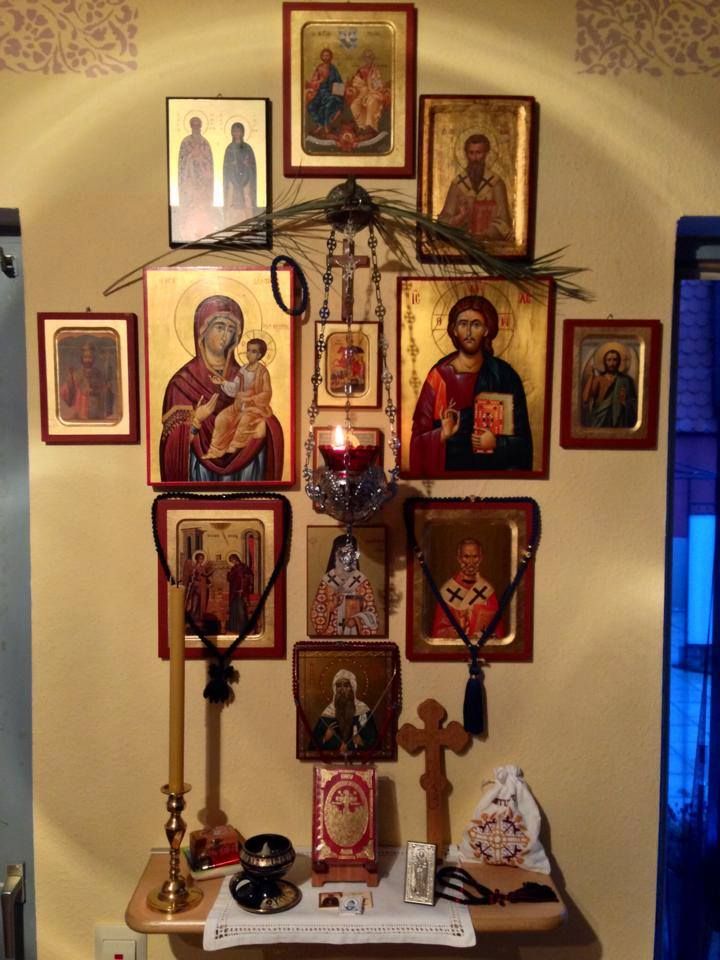 A small Orthodox prayer corner