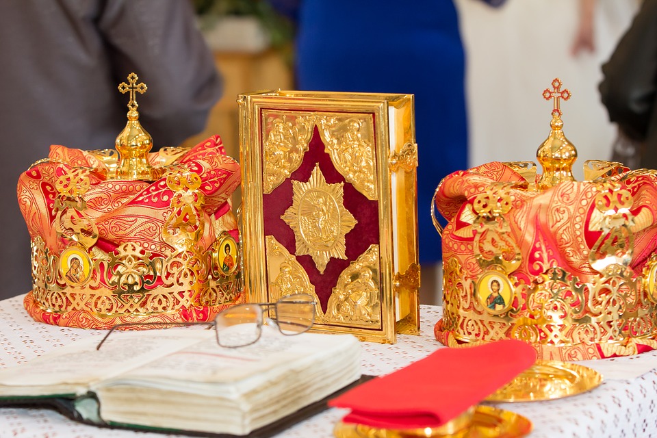 Orthodox wedding crowns
